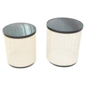 Wholesale - 2pc End Table Round Blk Mir Lg Sm C/P 1, UPC: